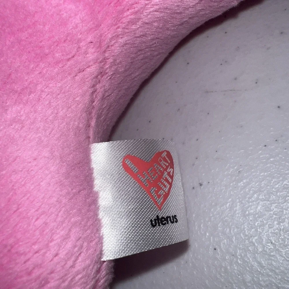 I Heart Guts Uterus Plush Pillow Stuffed Animal Plushie Pink Purple Body Organs